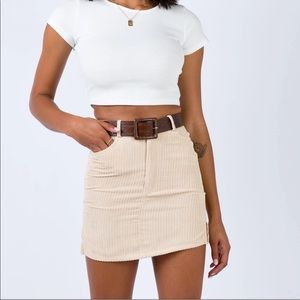 Princess Polly Beige Mini Skirt